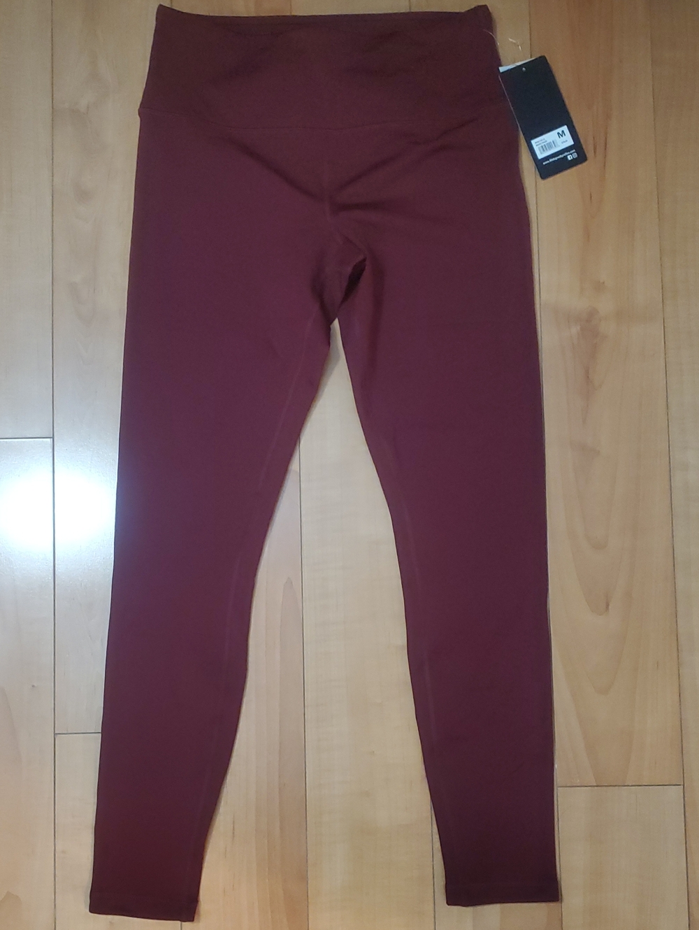 90 Degree By Reflex Maroon High-Waist Kids Leggings